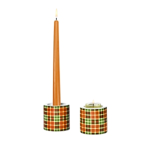 PARTYLITE_DUO_DE_PORTE_BOUGIE_TARTAN_AUTOMNAL