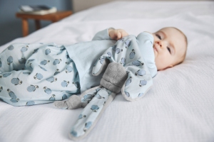 AH21_1010_CATA_petits_pingouins_pyjama_et_nin-nin_bebe_sur_lit