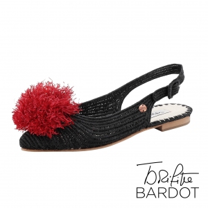 BAGLLERINAXBARDOT-Sandales-raphia-noir-01